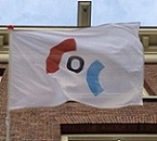 COC vlag gevel Herengracht 49 Amsterdam - klein